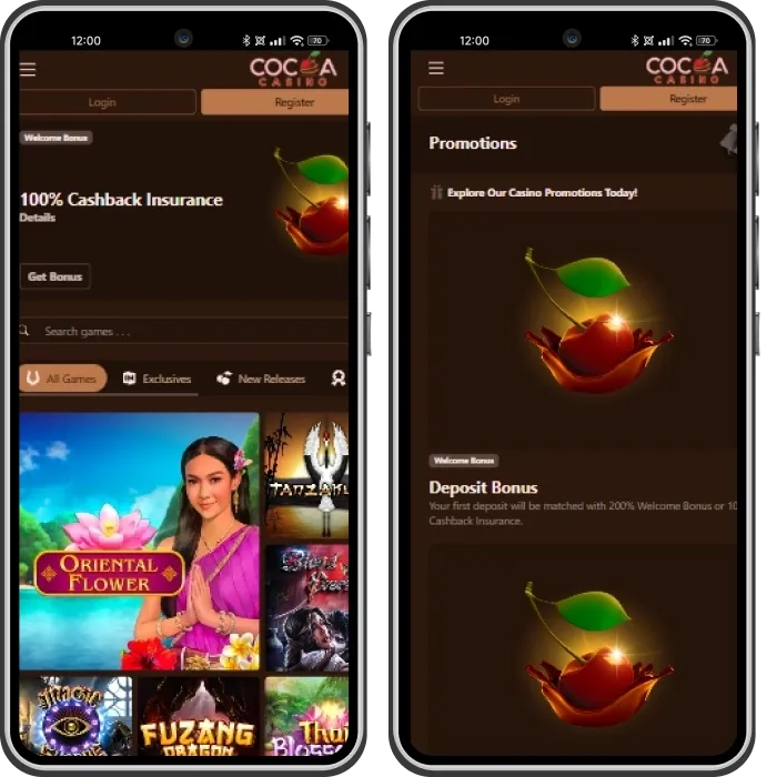 Cocoa Casino App for iOS and Android